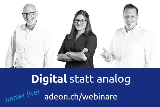 Live Webinare mit dem adeon Team